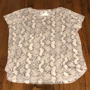 H&M Snakeskin Print Top NWT